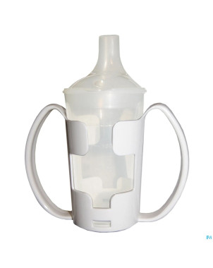 Gobelet porte-gob.250ml+2 bec verseurs bl. transp.