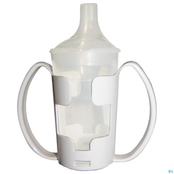Gobelet porte-gob.250ml+2 bec verseurs bl. transp.