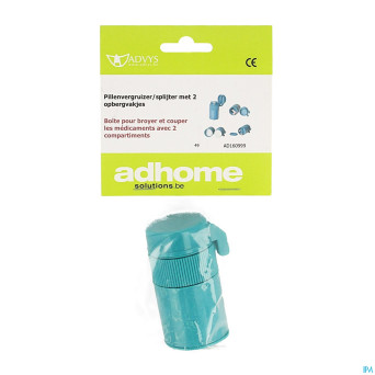 Boite broyer couper medicament 2 compartiment