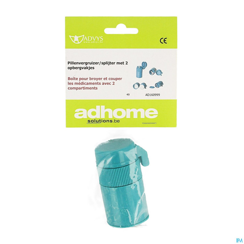 Boite broyer couper medicament 2 compartiment