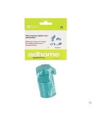 Boite broyer couper medicament 2 compartiment
