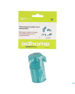 Boite broyer couper medicament 2 compartiment