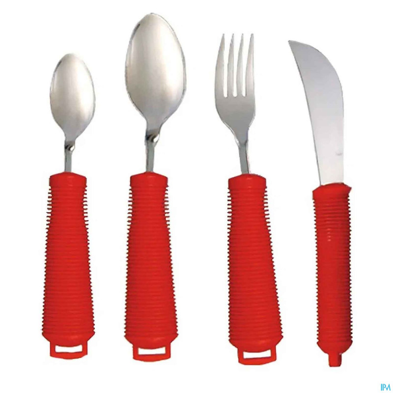 Couverts adaptees manche rouge  4