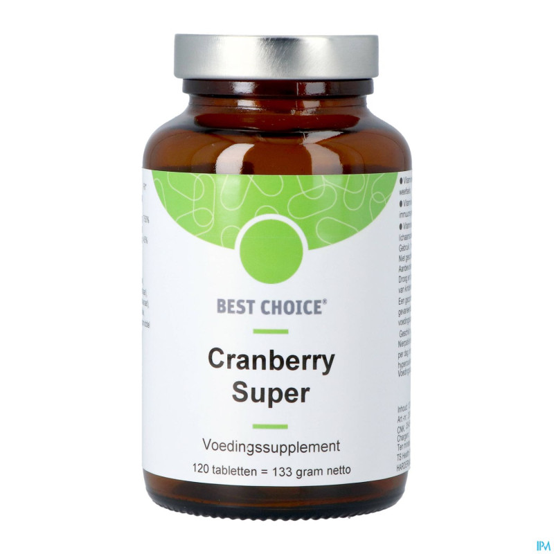 Best choice cranberry super    tabl 120 nl