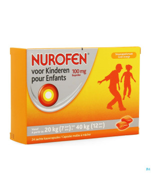 Nurofen enfant 100mg    caps molles a macher 24
