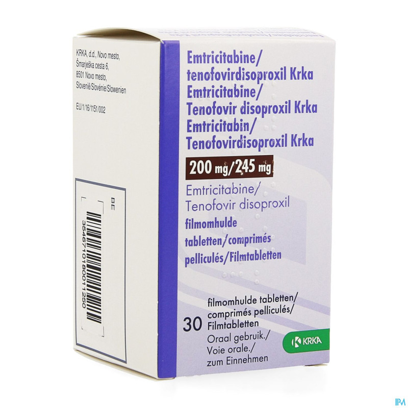 Emtricitabine tenofovirdisop.krka 200/245 comp  30