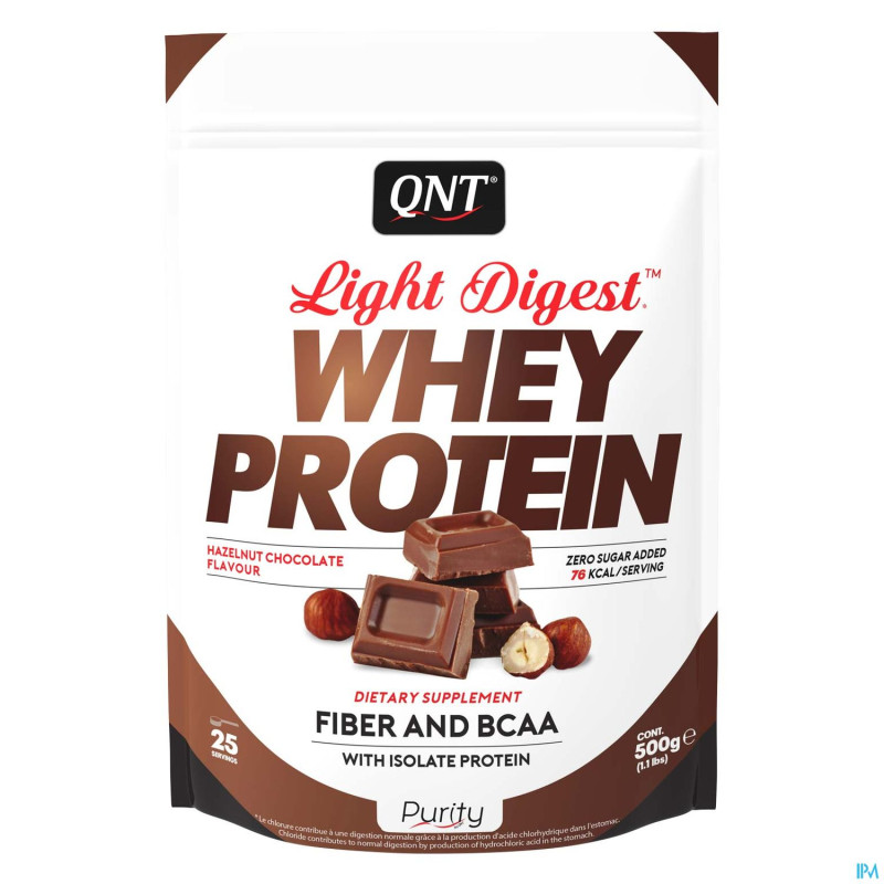 Light digest protein hazelnut chocolate    500g