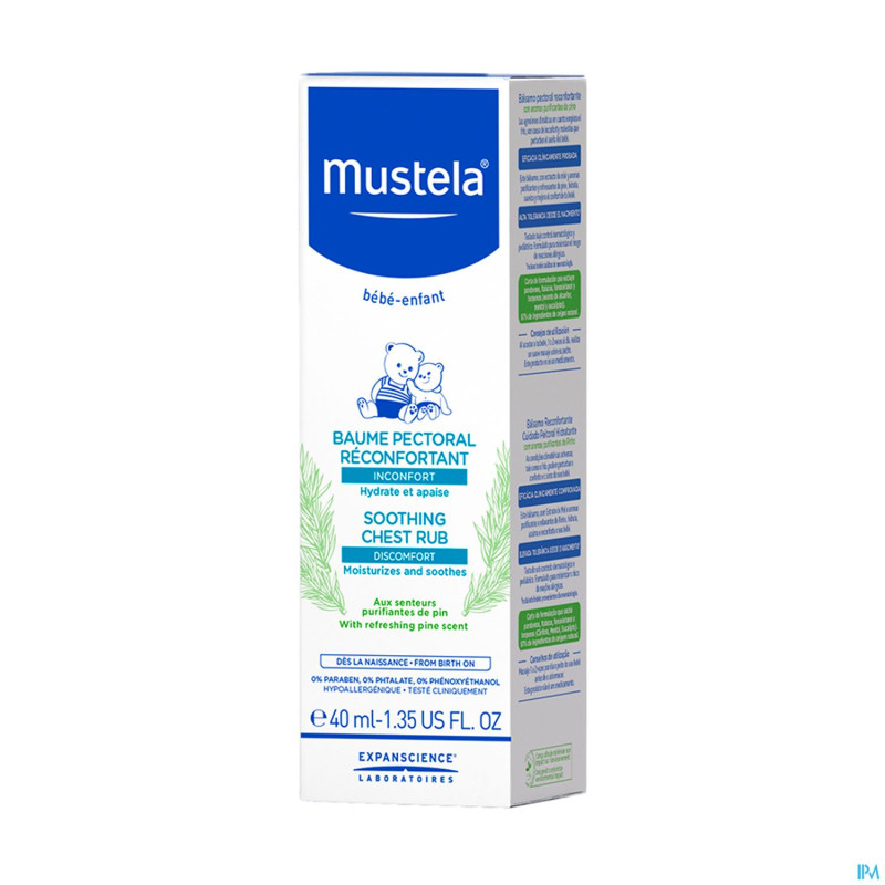 Mustela ss baume pectoral reconfortant 40ml