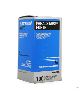 Paracetabs forte 1g comp pell 100 x 1g