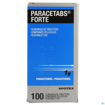 Paracetabs forte 1g comp pell 100 x 1g