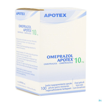 Omeprazol apotex 10mg gastroresist caps 100 x 10mg