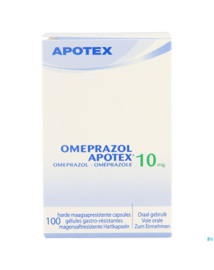 Omeprazol apotex 10mg gastroresist caps 100 x 10mg