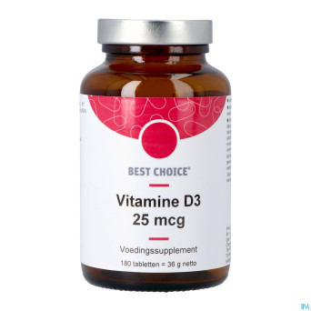 Best choice vit. d3 25mcg    tabl 180  nl