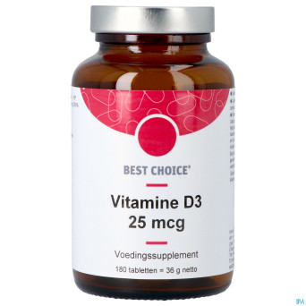 Best choice vit. d3 25mcg    tabl 180  nl