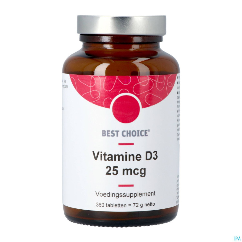 Best choice vit. d3 25mcg    tabl 360  nl