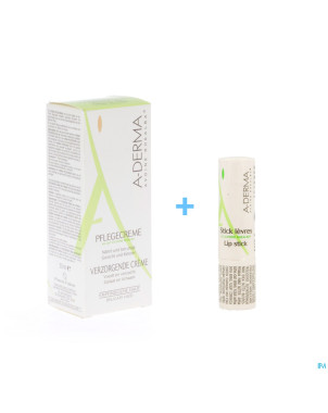 Aderma duo creme mains 50ml + stick levres 4g
