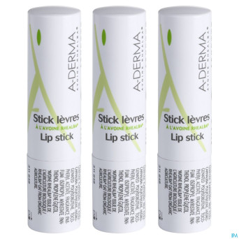 Aderma trio stick levres 3x4g 2+1 gratuit