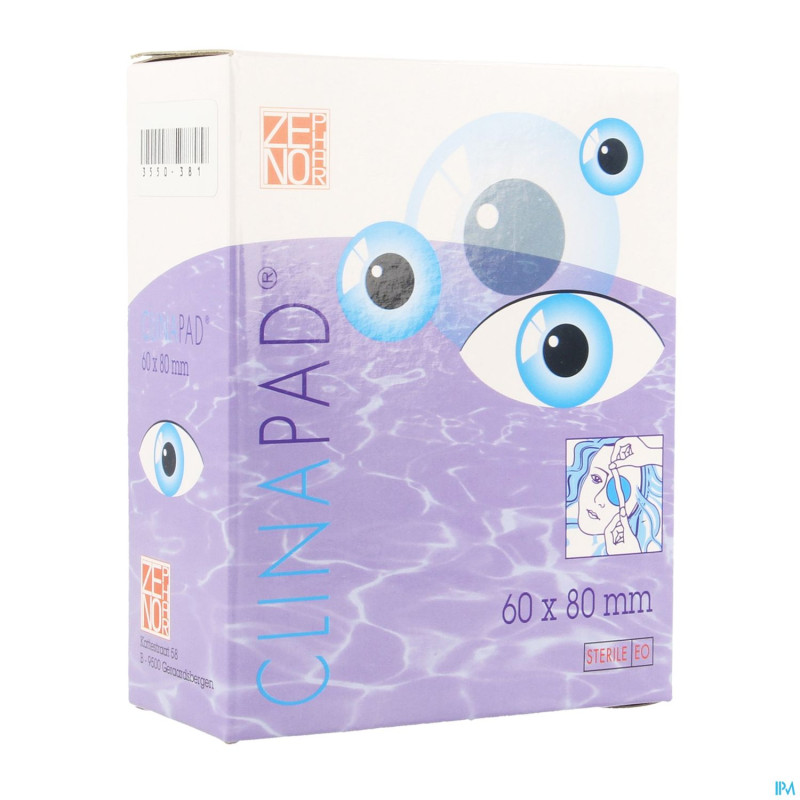 Clinapad cp oculaire ster 60x80mm 12