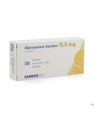 Alprazolam sandoz 0,50mg comp 20 x 0,50mg