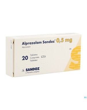 Alprazolam sandoz 0,50mg comp 20 x 0,50mg