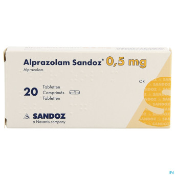 Alprazolam sandoz 0,50mg comp 20 x 0,50mg