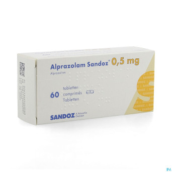 Alprazolam sandoz 0,50mg comp 60 x 0,50mg