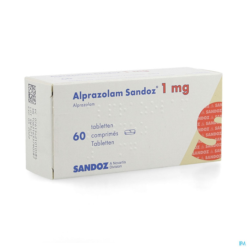 Alprazolam sandoz 1,00mg comp 60 x 1,00mg