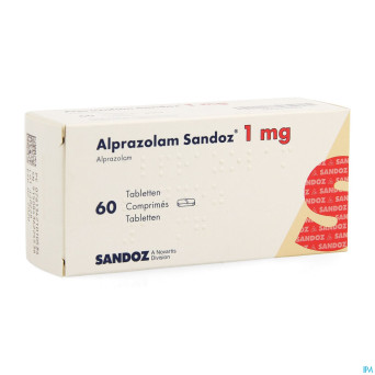 Alprazolam sandoz 1,00mg comp 60 x 1,00mg