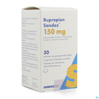 Bupropion sandoz 150mg liber.modifiee comp  30
