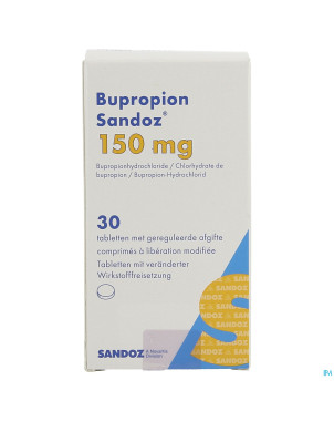 Bupropion sandoz 150mg liber.modifiee comp  30
