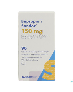 Bupropion sandoz 150mg liber.modif. comp 90