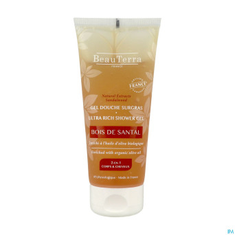 Beauterra gel douche surgras bois santal    200ml