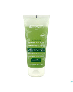 Beauterra gel douche surgras verveine citron 200ml
