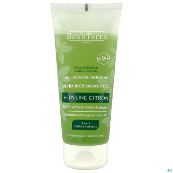 Beauterra gel douche surgras verveine citron 200ml