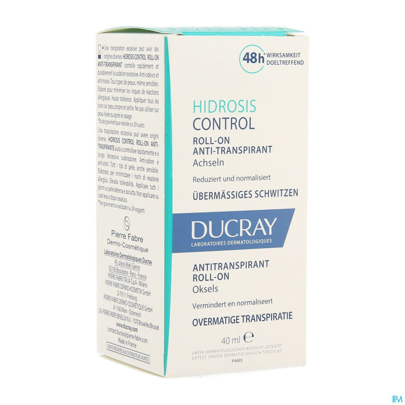 Ducray hidrosis control roll-on 40ml