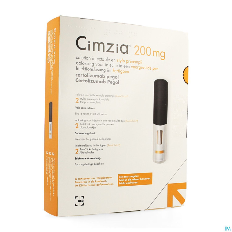 Cimzia 200mg sol inj stylo prerempli  2 + 2tampons