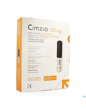 Cimzia 200mg sol inj stylo prerempli  2 + 2tampons