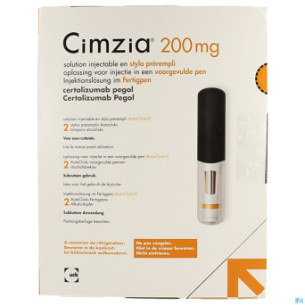 Cimzia 200mg sol inj stylo prerempli  2 + 2tampons