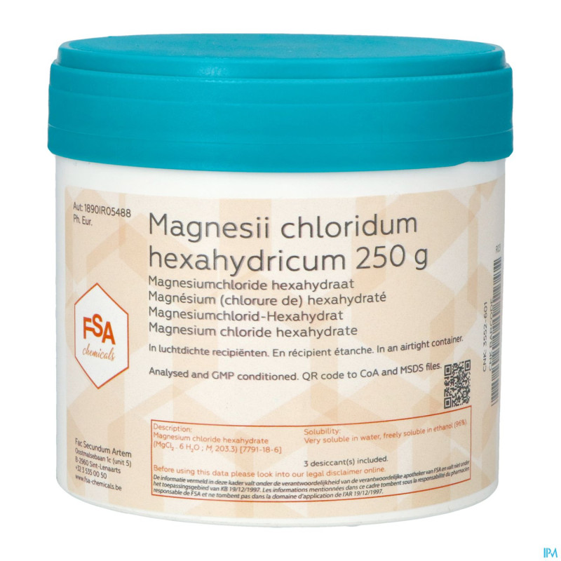 Magnesium chlorure hexahydrate 250g magis