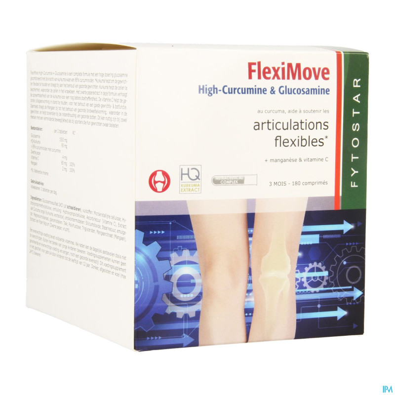 Fytostar flexi move curcumine + glucosam. comp 180
