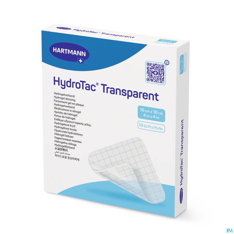 Hydrotac transparent 10x10cm 10 6859061   hartmann