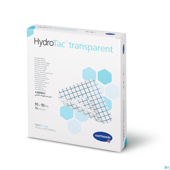 Hydrotac transparent 10x10cm 10 6859061   hartmann