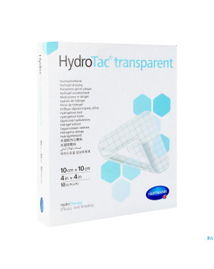 Hydrotac transparent 10x10cm 10 6859061   hartmann