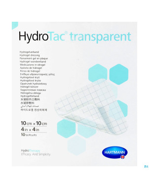 Hydrotac transparent 10x10cm 10 6859061   hartmann