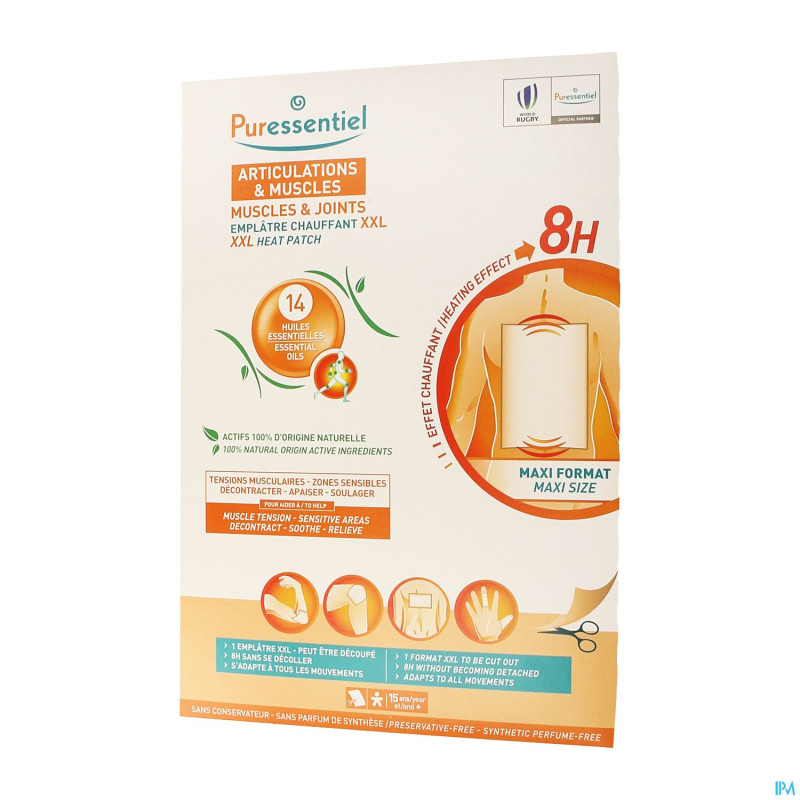 Puressentiel articulation muscl.patch chauff.  xxl
