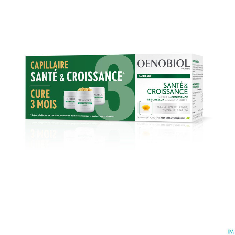 Oenobiol capillair cure sante&croiss.softcaps 3x60