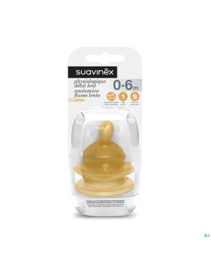 Suavinex teets tetine latex phys. 1 small 2