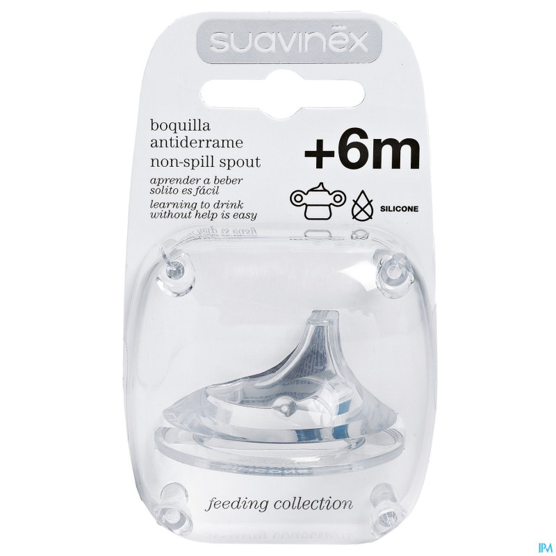 Suavinex teets tetine silic. spar nonsplitspout