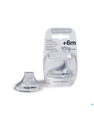 Suavinex teets tetine silic. spar nonsplitspout