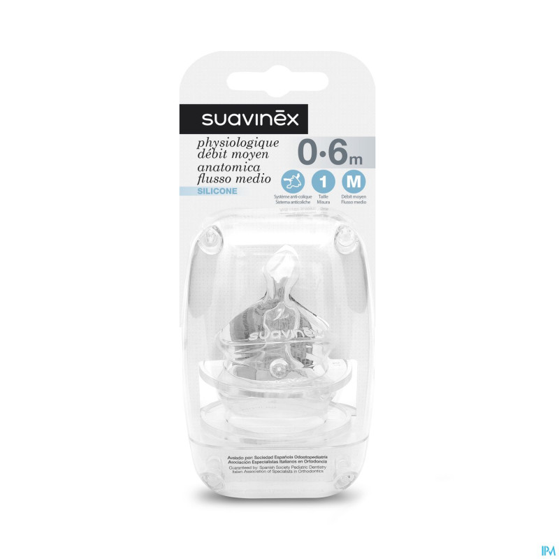 Suavinex teets tetine silic. phys. 1 medium 2